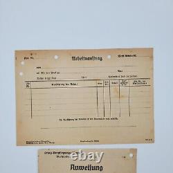 WW2 WWII Original German Kriegsmarine Navy Yard Gotenhafen port ship paperwork