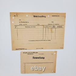 WW2 WWII Original German Kriegsmarine Navy Yard Gotenhafen port ship paperwork