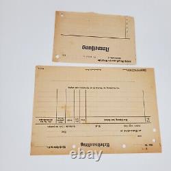 WW2 WWII Original German Kriegsmarine Navy Yard Gotenhafen port ship paperwork