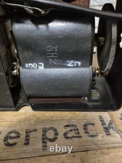 WW2 rare German Field Telephone F33 Kriegsmarine used, Yellow tab on top, 1944