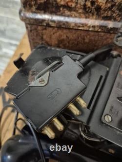 WW2 rare German Field Telephone F33 Kriegsmarine used, Yellow tab on top, 1944