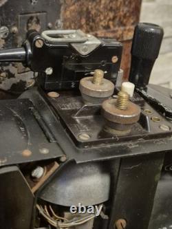 WW2 rare German Field Telephone F33 Kriegsmarine used, Yellow tab on top, 1944