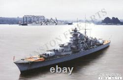 WW2 signed German Naval art print Kriegsmarine scharnhorst Bismarck Battleship