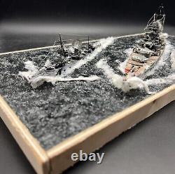 WWII 1/700 DKM Z-39 & Scharnhorst Trop Launching Sea Diorama (Tamiya)