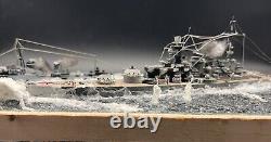 WWII 1/700 DKM Z-39 & Scharnhorst Trop Launching Sea Diorama (Tamiya)