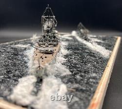 WWII 1/700 DKM Z-39 & Scharnhorst Trop Launching Sea Diorama (Tamiya)