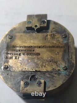 WWII 1st U-boat Flotilla Kriegsmarine Herwig Collman German navy brass compass