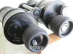 WWII BEH Leitz 7x50 Porro II desiccant cartridges German Kriegsmarine binoculars