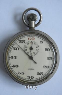 WWII GERMAN KRIEGSMARINE BATTLESHIP U-BOAT Timer STOPWATCH LEMANIA #3348