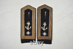 WWII GERMAN KRIEGSMARINE BOATSWAIN'S MATE 1st CLASS SHOULDER BOARDS MATCHED PA