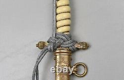 WWII GERMAN KRIEGSMARINE OFFICER BY EICKHORN withHANGERS & KNOT
