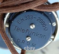 WWII GERMAN KRIEGSMARINE telefunken DRGM RADIO HEADSET VERY RARE