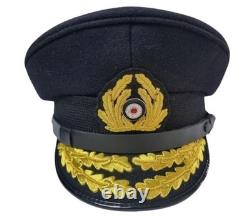 WWII German Kriegsmarine Admiral Visor Cap Premium Wool U-Boat Hat Reprodution