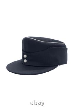 WWII German Kriegsmarine Officer Navy Blue Gabardine M43 Field cap S WWII German Kriegsmarine Officer Navy Blue Gabardine M43 Field cap S
