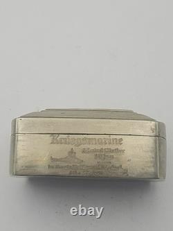 WWII German Kriegsmarine Presentation Box Admiral Günther Lütjens, Atlantic 1941