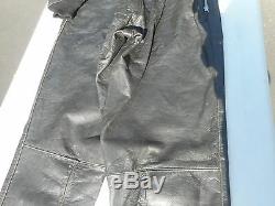 WWII German Leather Kriegsmarine/Luftwaffe Flight suit Original Condition Rare