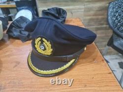 WWII German Navy U-Boat Officer Visor Cap Replica Kriegsmarine Senior Hat WWII