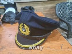 WWII German Navy U-Boat Officer Visor Cap Replica Kriegsmarine Senior Hat WWII