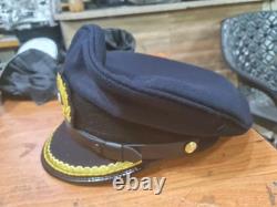 WWII German Navy U-Boat Officer Visor Cap Replica Kriegsmarine Senior Hat WWII
