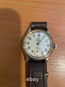 WWII German Navy ZentRa KM Military Watch 1940s Swiss Lever 18mm Sector Dial