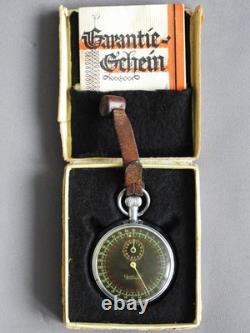 WWII German U-Boat Battleship STOPWATCH HANHART KRIEGSMARINE Artl. 6506 with Box