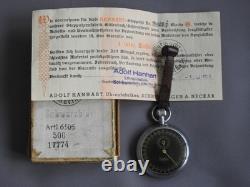WWII German U-Boat Battleship STOPWATCH HANHART KRIEGSMARINE Artl. 6506 with Box