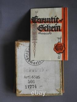 WWII German U-Boat Battleship STOPWATCH HANHART KRIEGSMARINE Artl. 6506 with Box