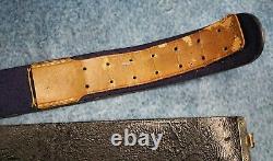 WWII German leather dress belt kriegsmarine officer US military Veteran estate