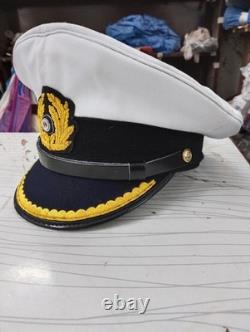 WWII German navy U-Boat senior officer (Kriegsmarine) cap officer visor Hat