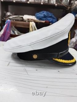 WWII German navy U-Boat senior officer (Kriegsmarine) cap officer visor Hat