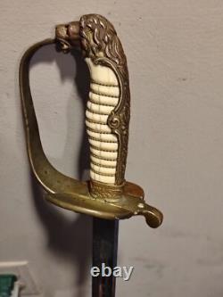WWII KRIEGSMARINE / GERMAN NAVY PARADE DRESS OFFICER SWORD Original Scabbard