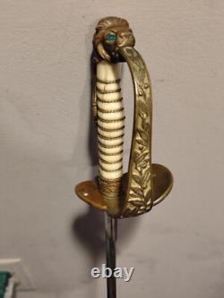 WWII KRIEGSMARINE / GERMAN NAVY PARADE DRESS OFFICER SWORD Original Scabbard