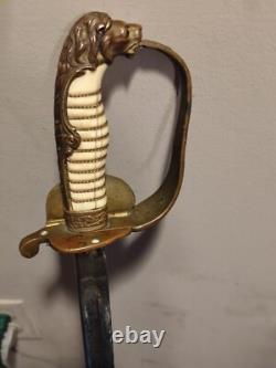WWII KRIEGSMARINE / GERMAN NAVY PARADE DRESS OFFICER SWORD Original Scabbard
