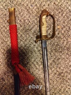 WWII KRIEGSMARINE / GERMAN NAVY PARADE DRESS OFFICER SWORD Original Scabbard