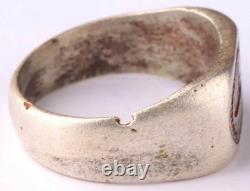 Ww 2 German Kriegsmarine 25. Uboot Flottille Emblem Ring /. 835 Silver