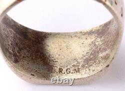 Ww 2 German Kriegsmarine 25. Uboot Flottille Emblem Ring /. 835 Silver