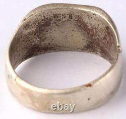 Ww 2 German Kriegsmarine 25. Uboot Flottille Emblem Ring /. 835 Silver