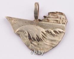 Ww 2 German Kriegsmarine Battle Cruiser Pendant Stamped 800 Silver