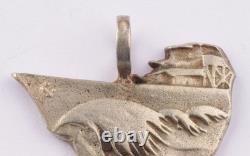 Ww 2 German Kriegsmarine Battle Cruiser Pendant Stamped 800 Silver