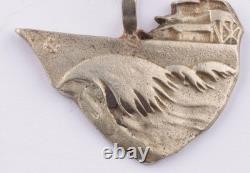 Ww 2 German Kriegsmarine Battle Cruiser Pendant Stamped 800 Silver