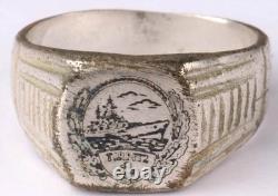 Ww 2 German Kriegsmarine Battleship Tirpitz Iron Cross Ring / Drgm Proof Marked