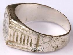 Ww 2 German Kriegsmarine Battleship Tirpitz Iron Cross Ring / Drgm Proof Marked