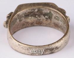 Ww 2 German Kriegsmarine U-124 Frog Conning Tower Emblem Silver/pl'd Bronze Ring