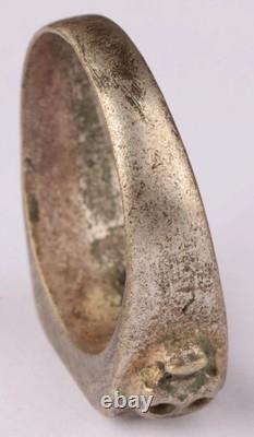 Ww 2 German Kriegsmarine U-124 Frog Conning Tower Emblem Silver/pl'd Bronze Ring