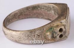 Ww 2 German Kriegsmarine U-124 Frog Conning Tower Emblem Silver/pl'd Bronze Ring