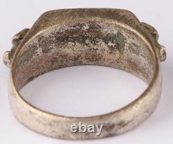 Ww 2 German Kriegsmarine U-124 Frog Conning Tower Emblem Silver/pl'd Bronze Ring