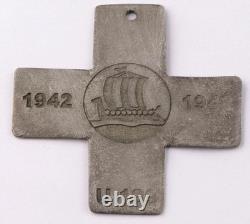 Ww 2 German Kriegsmarine U-199 Viking Ship Conning Tower Emblem Cross Pendant