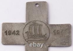 Ww 2 German Kriegsmarine U-199 Viking Ship Conning Tower Emblem Cross Pendant