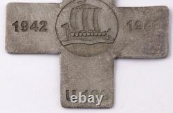 Ww 2 German Kriegsmarine U-199 Viking Ship Conning Tower Emblem Cross Pendant