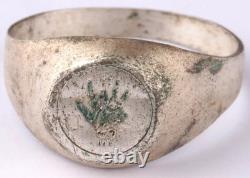 Ww 2 German Kriegsmarine U-30 Dripping Bloody Hand Conning Tower Emblem Ring